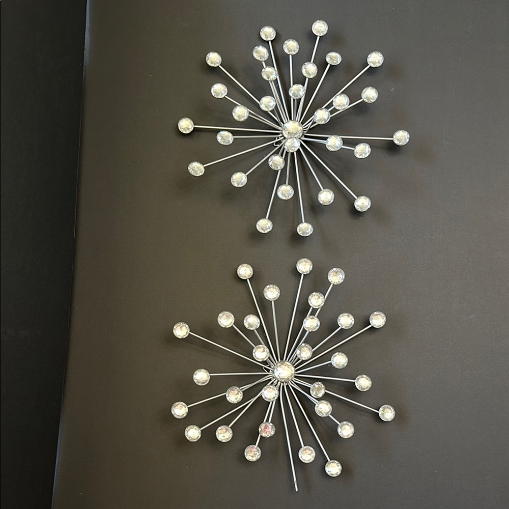MCM Atomic Silver Starburst Wall Decor Set
